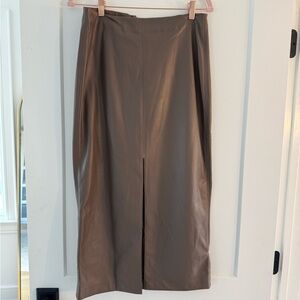 GAP Taupe faux leather Pencil Skirt